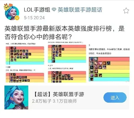 游戏排行榜手游lol-手游LOL排行指南