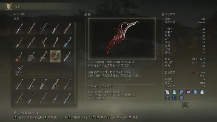 艾尔登法环血质变小刀